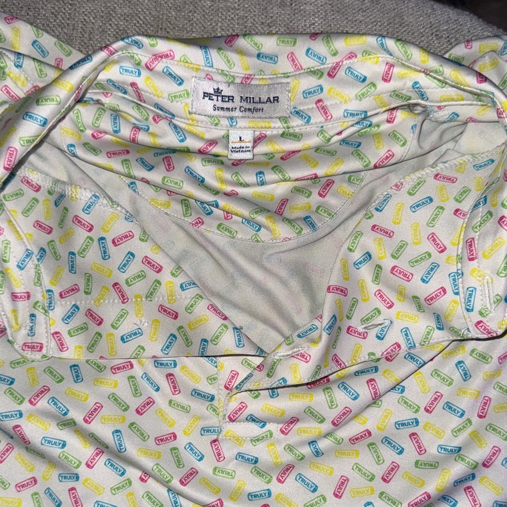 Peter Millar “Truly” golf shirt; Size L